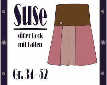 Sewing instructions pleated skirt in the Gr. 34 - 52