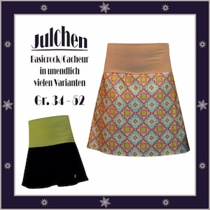 Pattern and sewing instructions skirt with cuffs sizes 34 - 52