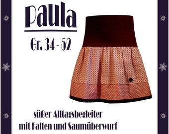 Instructions de couture jupe cloche avec ceinture élastique extensible dans les tailles 34 - 52