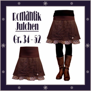 Pattern and tutorial for a wonderful skirt, sizes 34 - 52