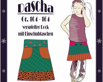 Tutorial sewing instructions skirt for children "Dascha" in sizes 104 to 164