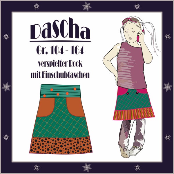 Tutorial sewing instructions skirt for children "Dascha" in sizes 104 to 164