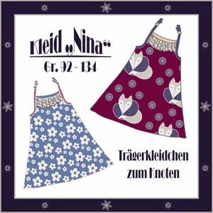 Schnittmuster E-Book Nähanleitung Kinderkleid, Trägerkleid, Trägerrock selbst nähen Bild 2