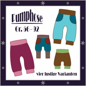 E-Book Bloomers Gr. 56-92, baby trousers, trousers, pants for children, mitwachshose, sewing instructions, pattern imagem 3