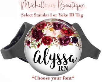 Mb465 Stethoscope Name Burgundy Floral Personalized Stethoscope Id Bags Purses Lanyards Badge Holders Ugaurbanag Com