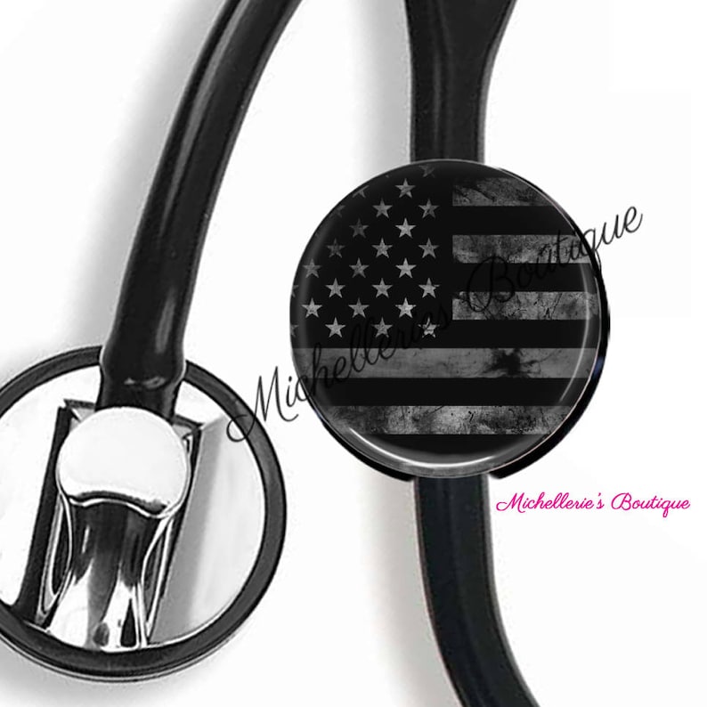 Thin Gray Line Stethoscope Id Tag MB303 Stethoscope ID tag Gray Lives Matter Corrections Stethoscope Id tag Stethoscope Name Tag