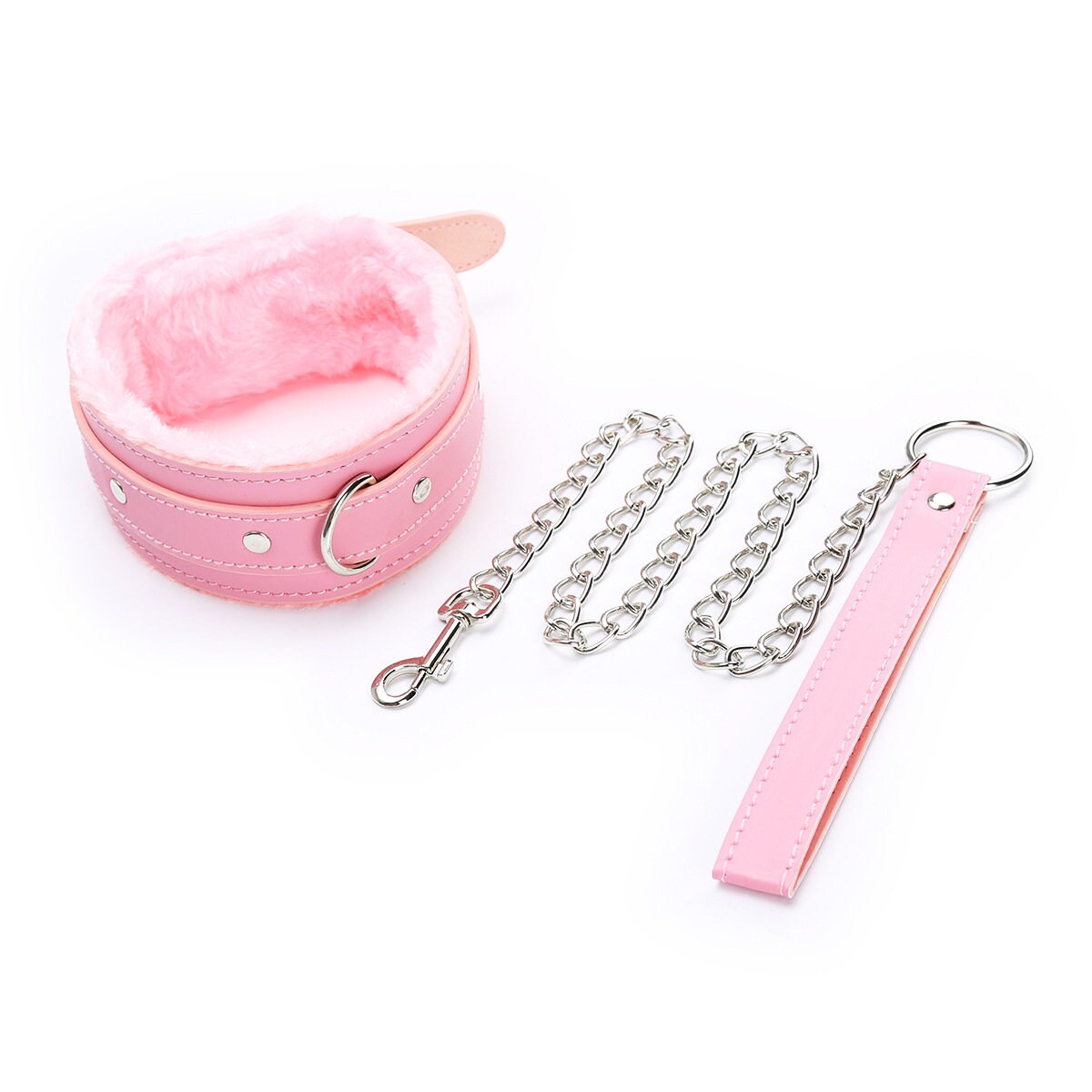 pink chain leash