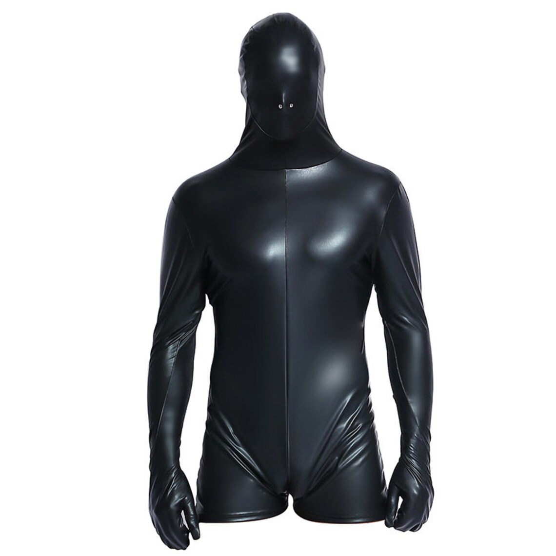 Sexy Men's Zentai Hood Mask Bodysuit Catsuit Wet Look Gay Etsy UK
