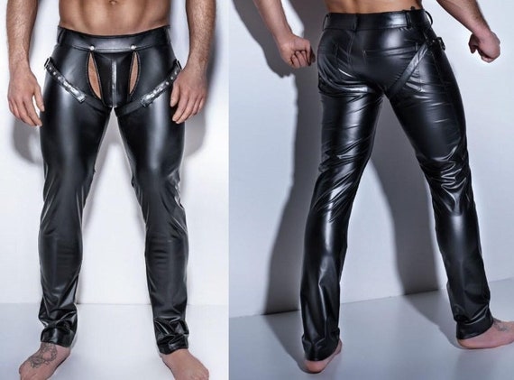 sexy leather jeans