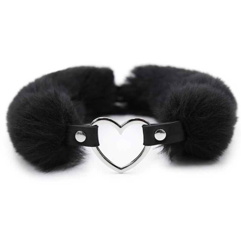 Furry Collar for Submissive Dominatrix Petplay Faux Fur Collar - Etsy