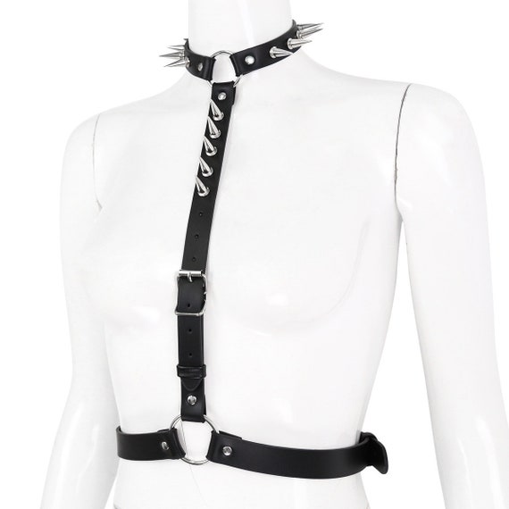 Men/'s Leather Strap Bondage Gothic Harness Bdsm Buckles Costume Suspenders Belts