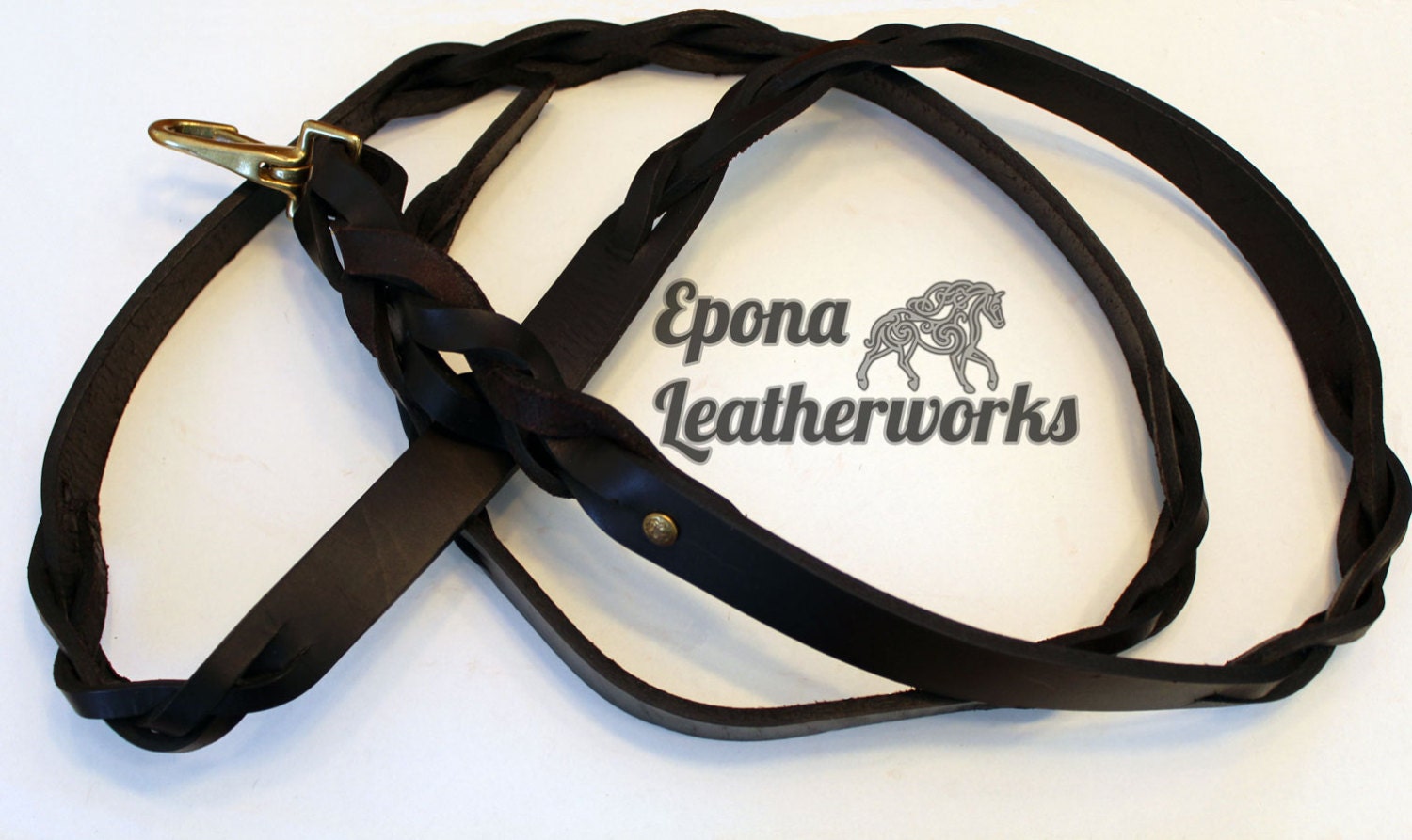 Leather Horse Lead Shank Leather Dog Leash Brown Harness Etsy