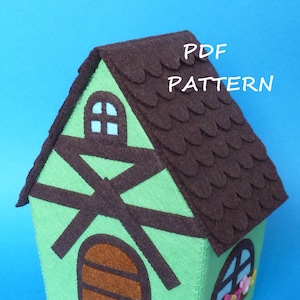 PDF pattern to make a felt house.