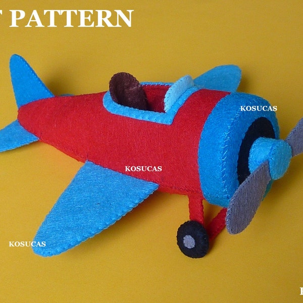 PDF pattern to make a felt airplane.