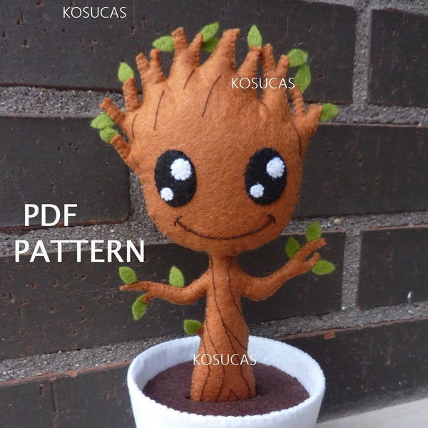 PDF pattern to make a felt plant.