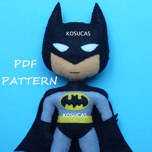 PDF pattern to make a felt Super Hero.