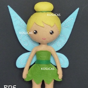 PDF sewing patern to make a felt Fairy.