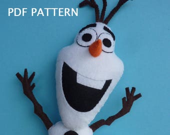 PDF pattern to make a felt snowman.