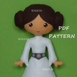 PDF pattern to make a felt Princess.
