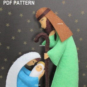 PDF pattern to make a felt Nativity.