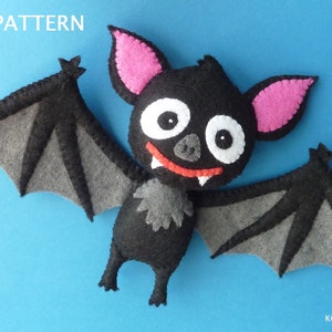 PDF pattern to make a felt bat.