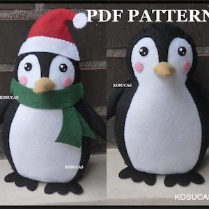 PDF pattern to make a felt Penguin.