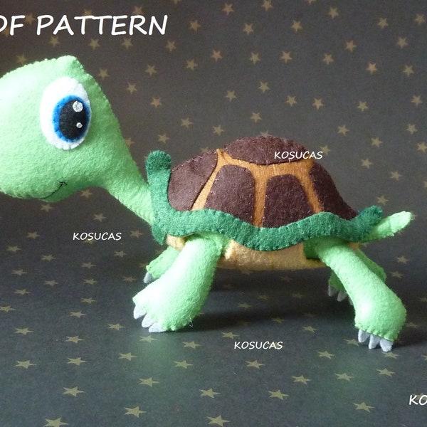 PDF pattern to make a felt turtle.