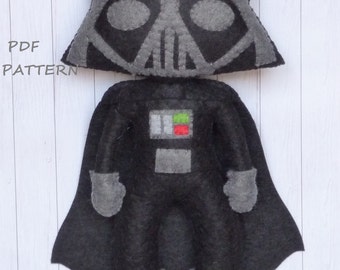 PDF pattern to make a felt Dark Vader.