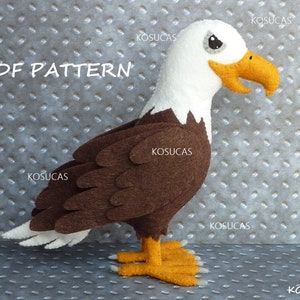 PDF pattern to make a felt eagle. image 1