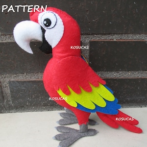 PDF pattern to make a felt Parrot