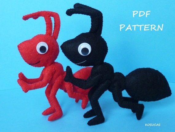 PDF pattern to make a felt ant. | Etsy