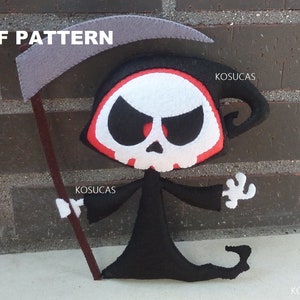 PDF pattern to make a felt Death.