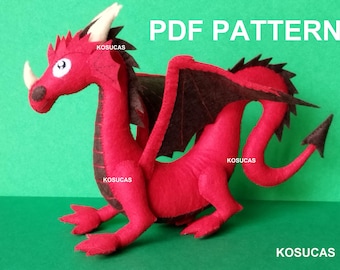 PDF-mönster för att göra en filtdrake.