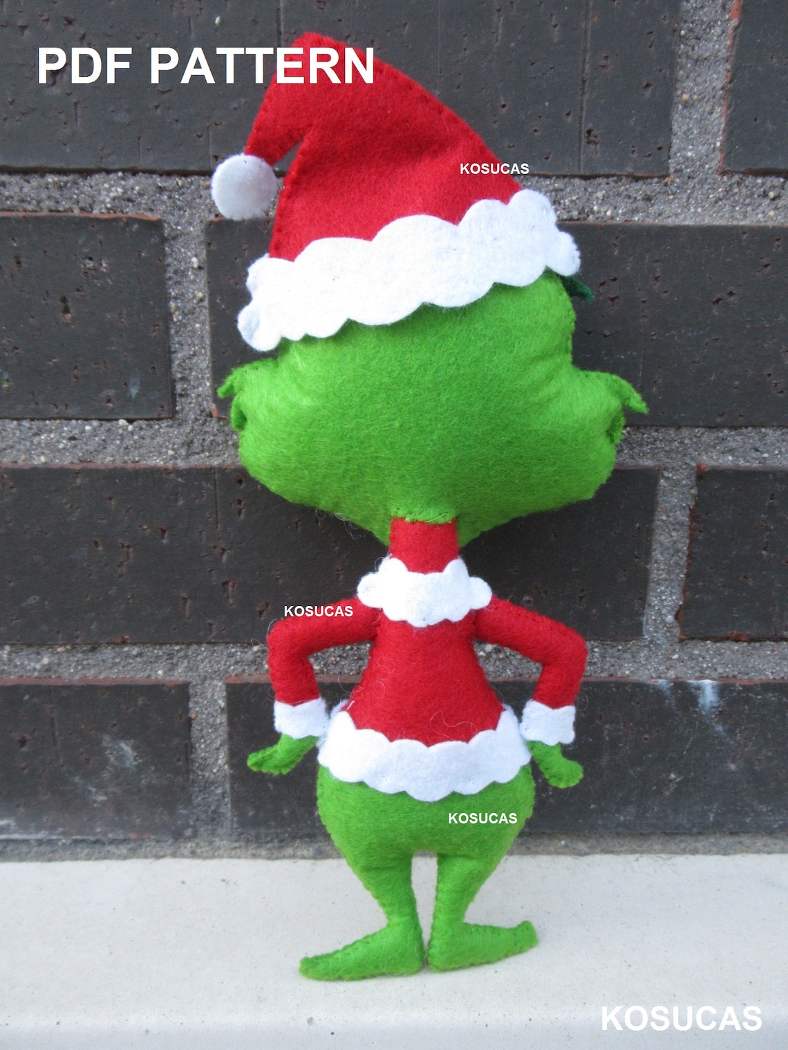 PDF Pattern to Make a Felt Grinch. Etsy