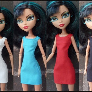 Basic dresses for Monster High dolls.
