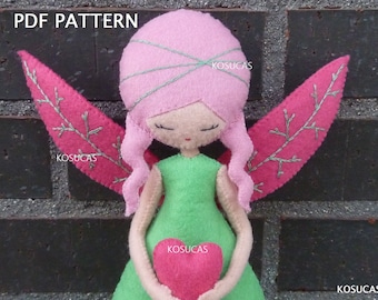 Patrón en PDF para realizar un Hada de fieltro.