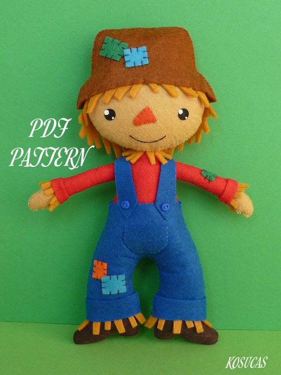 Cartamodello PDF per realizzare uno spaventapasseri in feltro