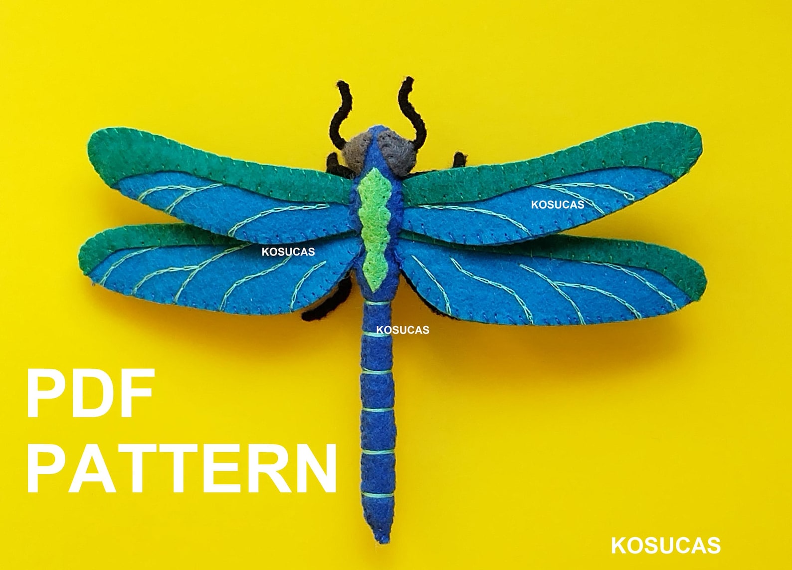 Felt Fly PDF Sewing Pattern to Make a Felt Dragonfly. - Etsy