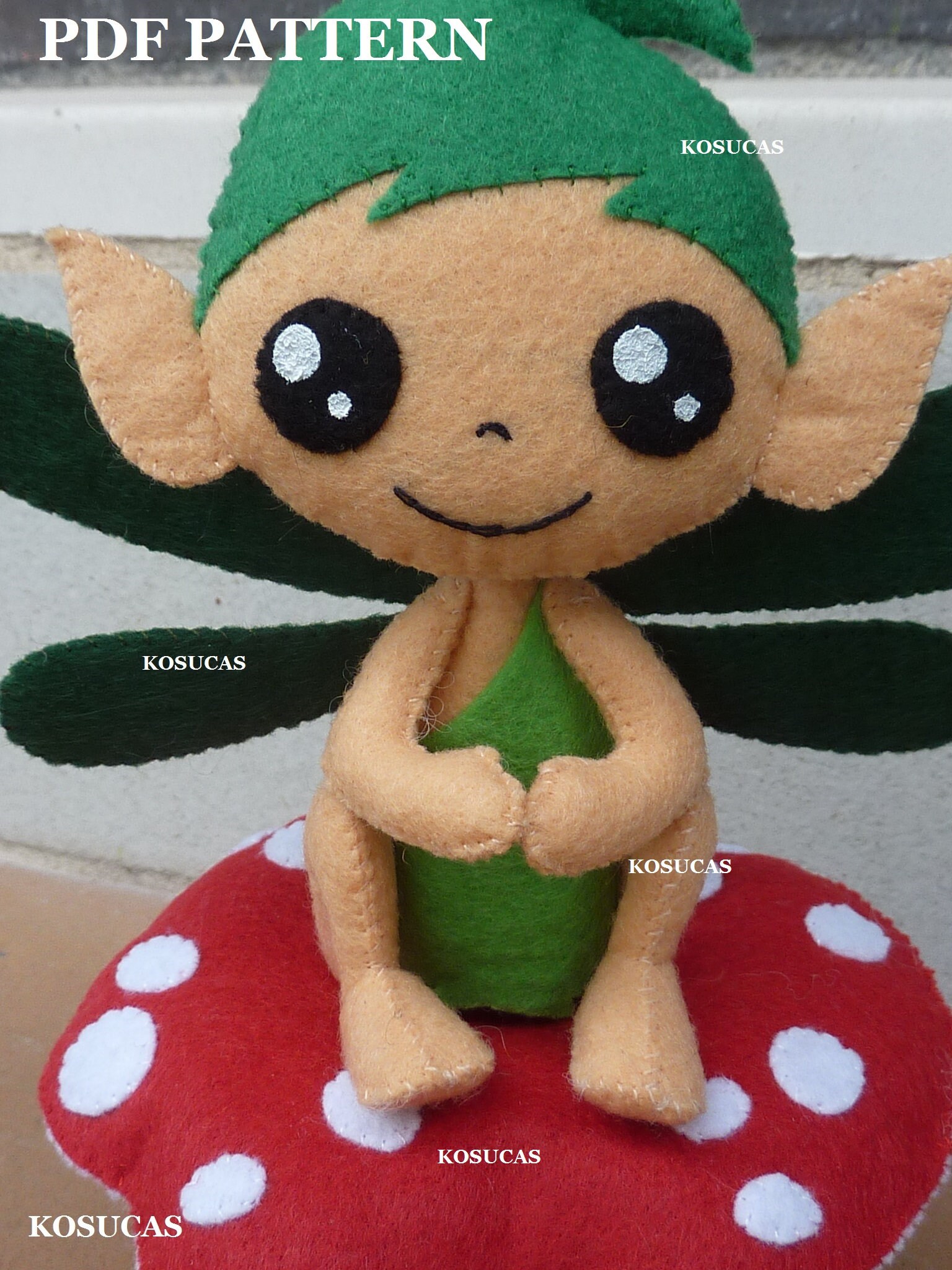 PDF Pattern to Make a Felt Forest Elf. - Etsy