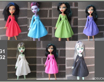 Basic dresses for Monster High dolls.