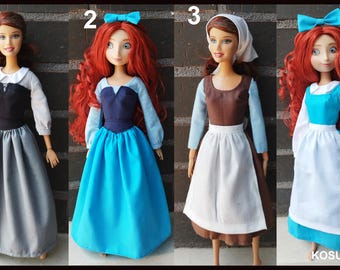 Costumes for fashion dolls, regular body, basic princess body or Poppy Parker.