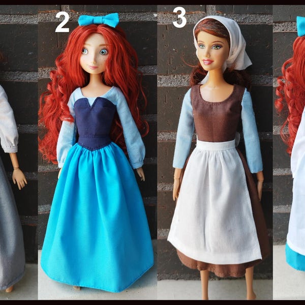 Costumes for fashion dolls, regular body, basic princess body or Poppy Parker.