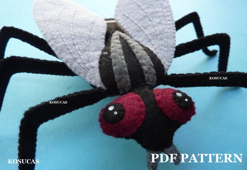 Felt Fly PDF Pattern to Make a Felt Fly. - Etsy