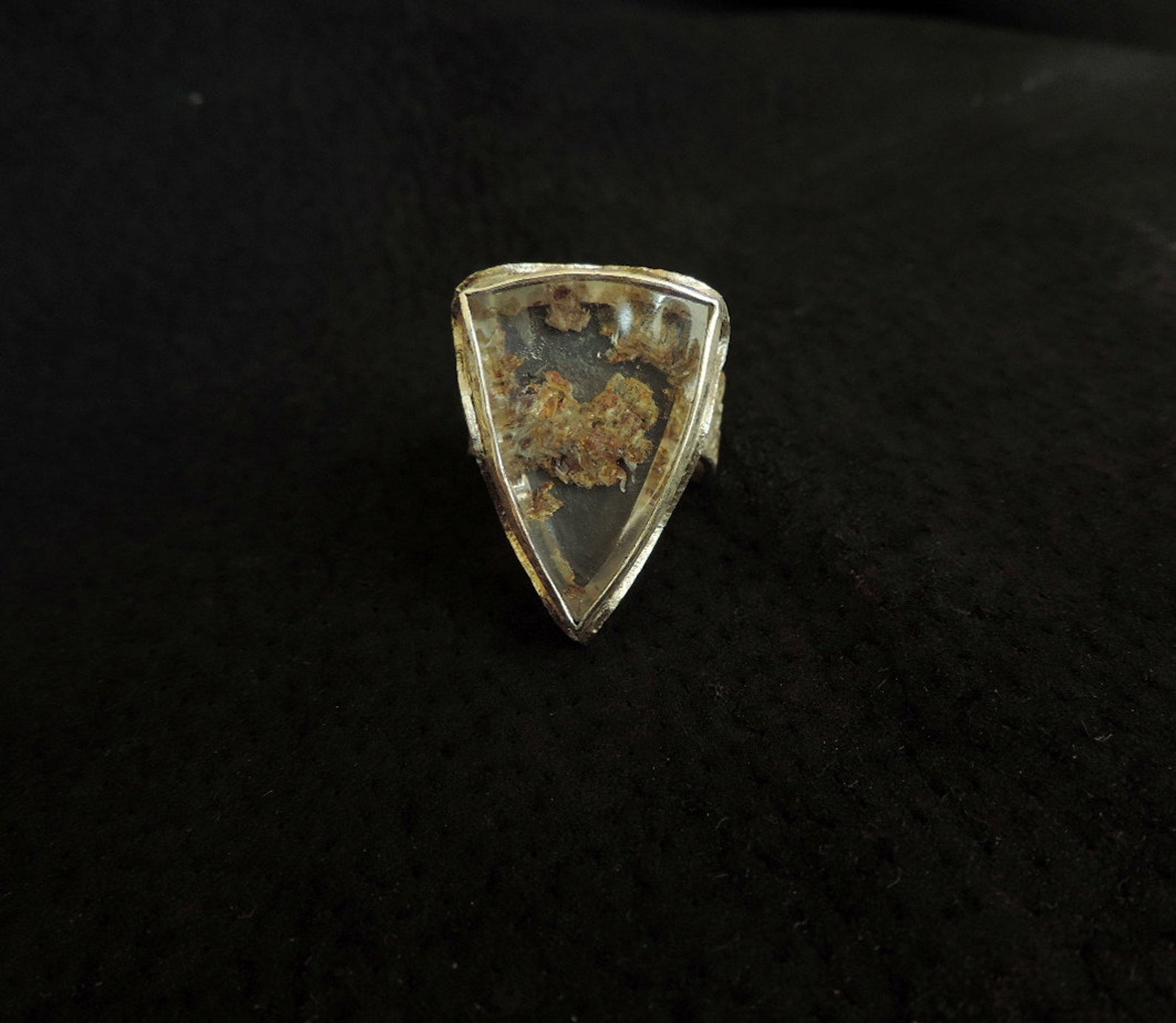 Pompeii. Silver Ring With Limonite in Quartz Etsy