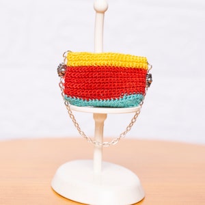 Handmade dolls   crochet bag 1/6 scale, barbie, fashion royalty and similar