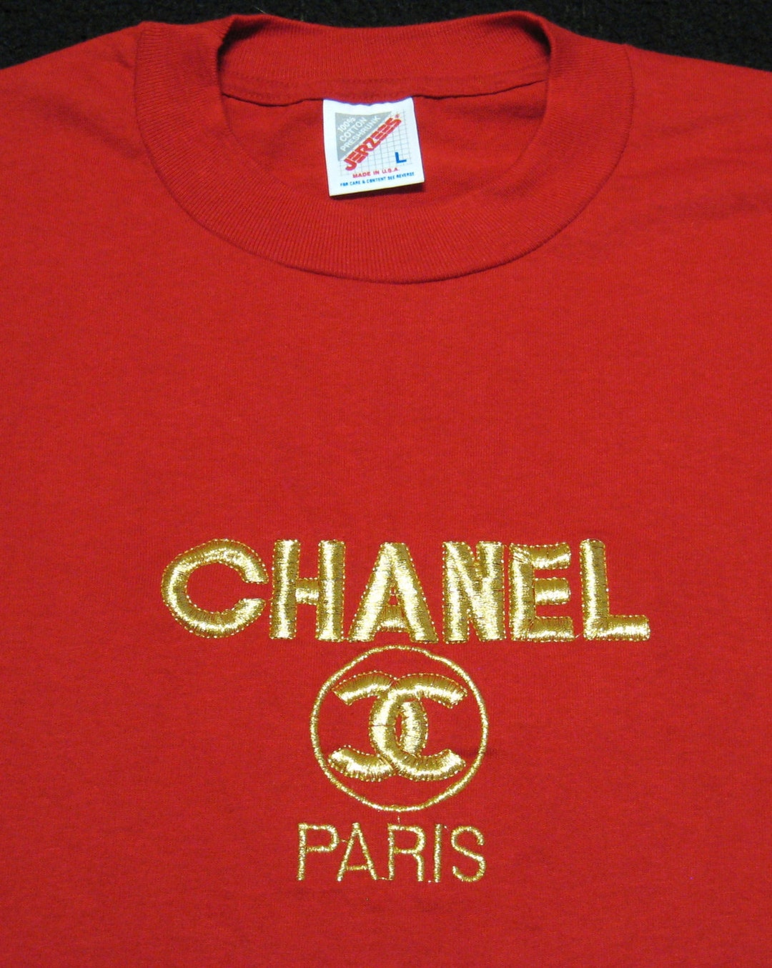 ☆広夢さま専用☆1990's embroidery シャネル T-shirt 90's BOOTLEG CHANEL embroidery logo Tee | aNz used & vintage