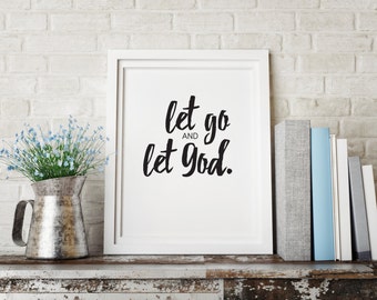 Let Go and Let God Wall Art - Etsy