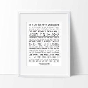 Man in the Arena Print - PDF Version