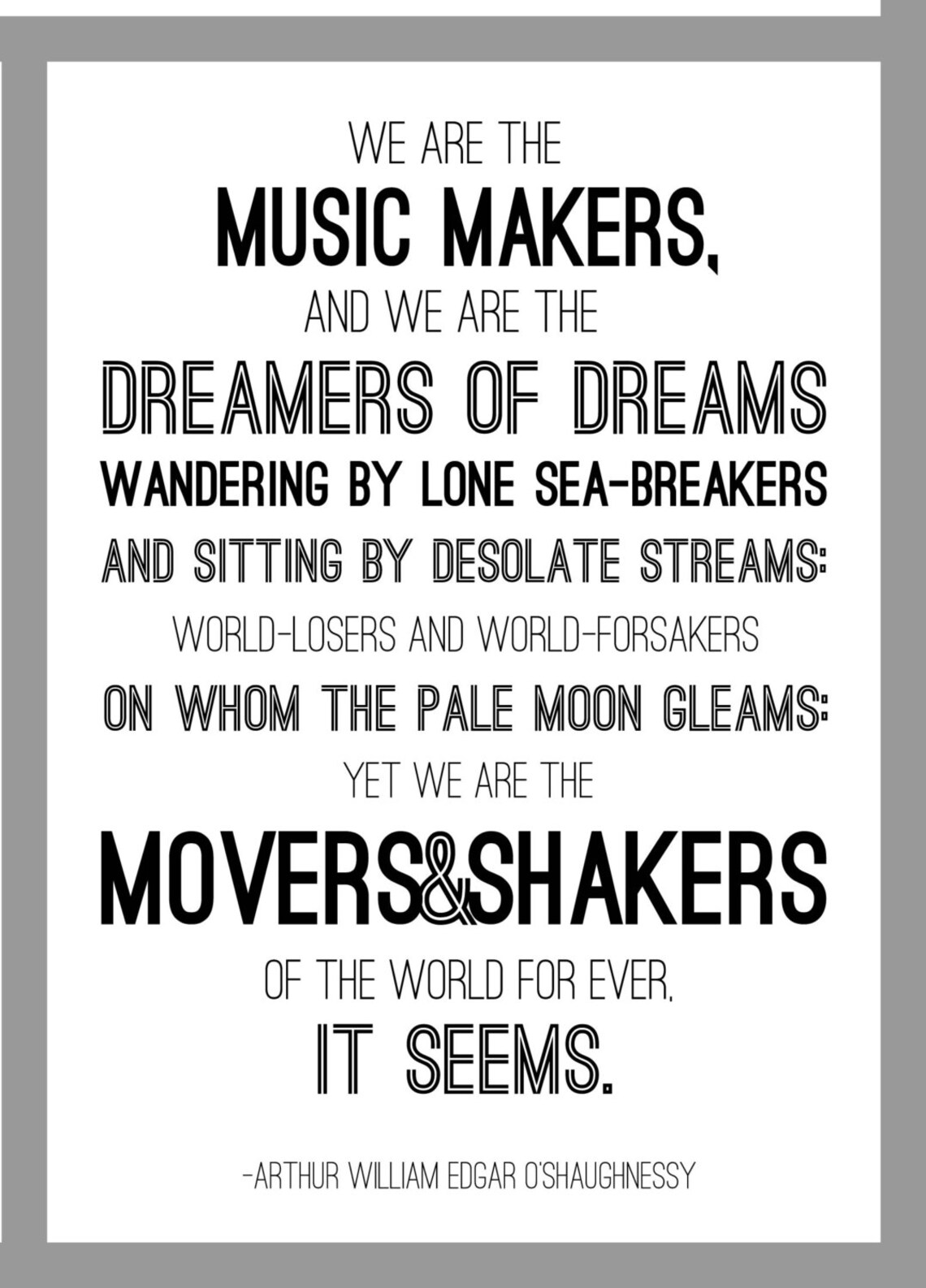 Ode Arthur William Edgar O'shaughnessy Digital Print Etsy