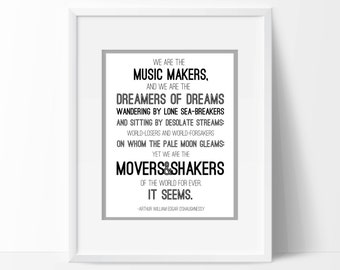 Oda - Arthur William Edgar O'Shaughnessy Impresión digital / Impresión inspiradora